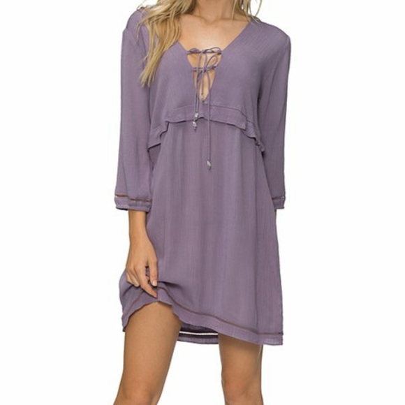 NWT Women's Tavik Purple Lavender Beach Cover Up Dress XS - Picture 6 of 7